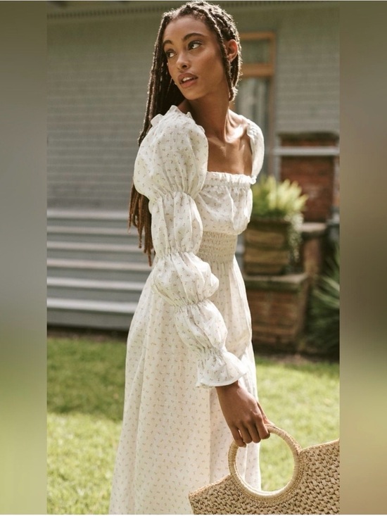 Sleeper Dresses & Skirts - Sleeper Dress in Cream in garden floral print